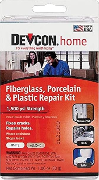 Amazon Com Devcon Epoxy Bathtub Repair Kit Almond White Home