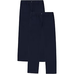 Dockers Girls' School Uniform Pull on Stretch Twill Pant, Straight Leg, 2-Pack