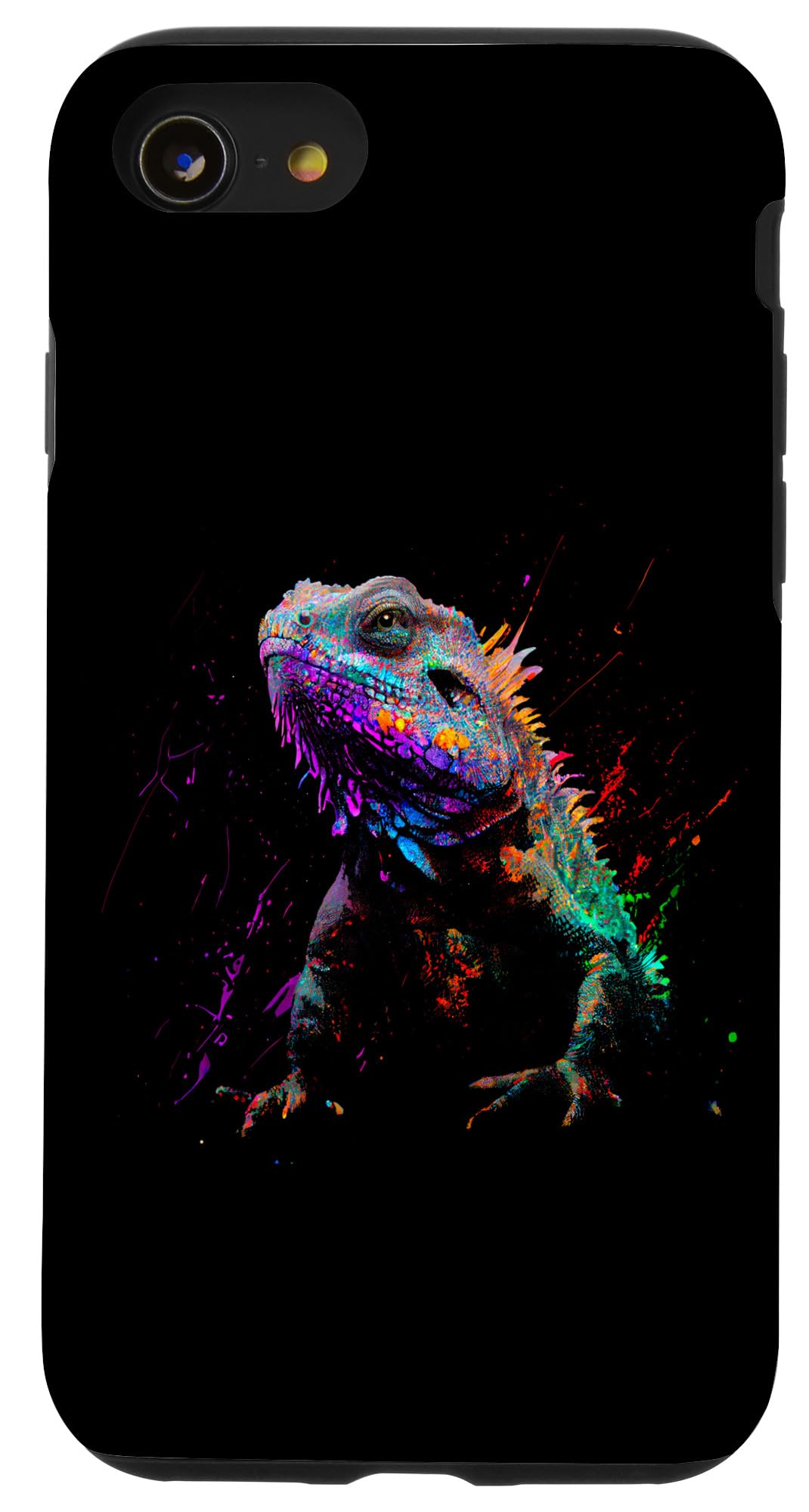iPhone SE (2020) / 7 / 8 Colorful Bearded Dragon Lizard Splash Art Design Case
