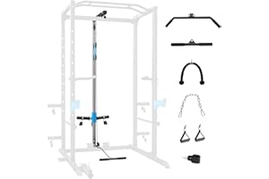 ULTRA FUEGO LAT Pull Down Attachment for Power Cage, Multi-Functional Power Rack Optional Cable Pulley System for Home Gym, Addition for ULTRA FUEGO Power Cage(LAT Pull Down Attachment Only)