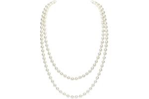 BABEYOND® Art Deco Fashion Faux Pearls Flapper Beads Cluster Long Pearl Necklace 59 inch