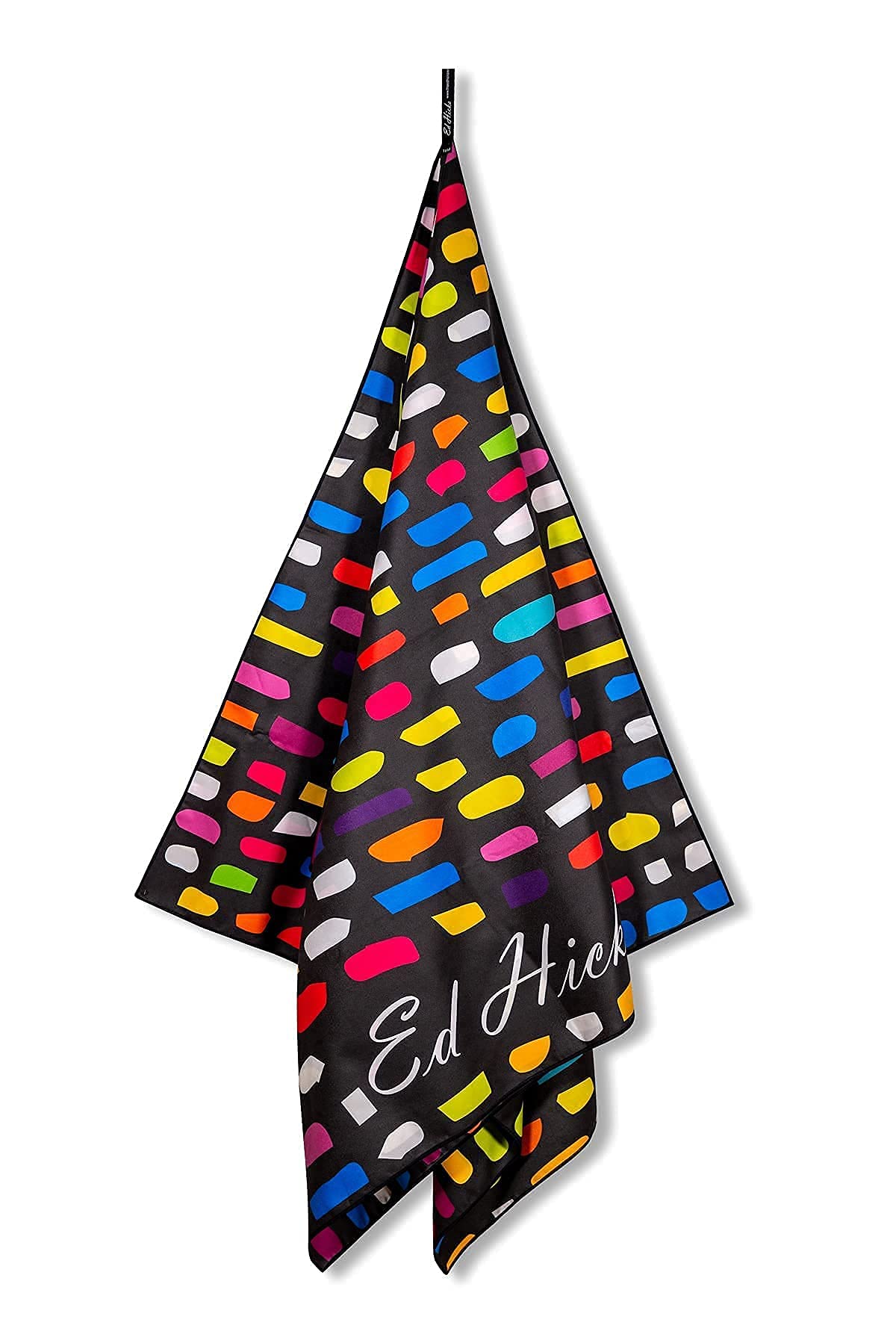 Ed Hicks Extra Large Microfibre Beach Towel— Men and Women— XXL 200 x 90cm — Holiday, Swimming and Travel Towel— 100 Wash Guarantee— Sand Free, Lightweight, Compact, Quick Dry— Rainbow— Storage Pouch