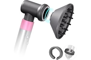 KUFLANT Diffuser and Adaptor Replacement for Dyson Airwrap Diffuser Attachments, for Curling Iron Converting to Hair Dryer, with Filter Cleaning Brush Attachment