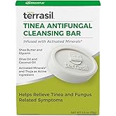 terrasil Tinea Soap for Tinea Versicolor Relief, Soothing Care & Relief of Itchy, Irritated Skin, Dermatologist Tested, Hypoallergenic Approved - Natural Antifungal Soap Bar (75g)