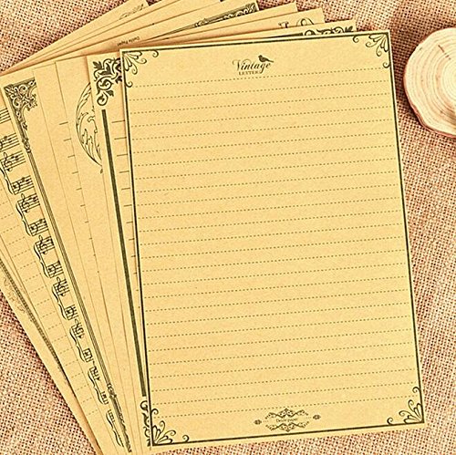 UPC 732240358237, IMagicoo 60 Sheet Cute Vintage Retro Lovely Design Writing Stationery Paper Letter Set (khaki-1)