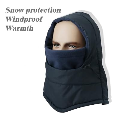 Purjoy Warm Fleece Balaclava Hood Police Swat Ski Bike Wind Stopper Full Face Mask Hats Neck