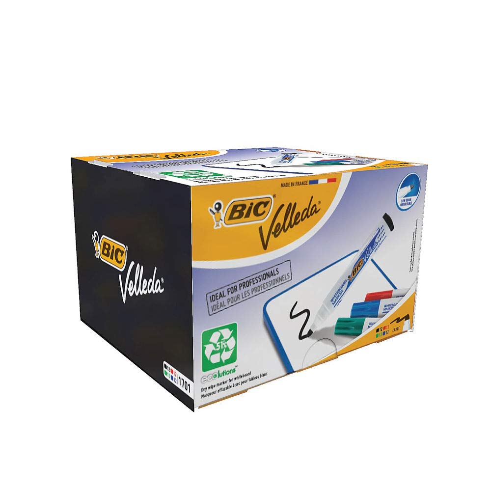 Drywipe Marker, Bullet Tip, Assorted, Pack of 48