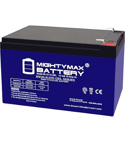 Amazon.com: Mighty Max Battery 12V 15AH Gel F2 Replacement Battery