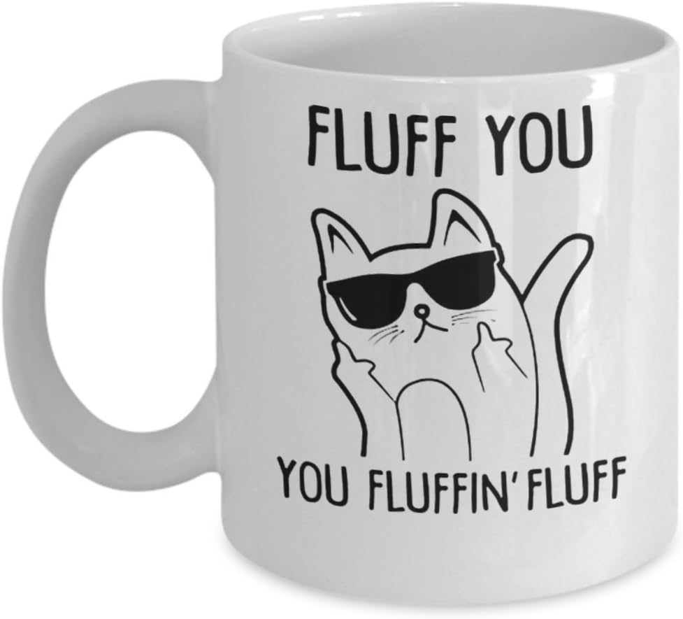 Neufashion Fluff You Mug You Fluffin' Fluff Mug - The Coffee Corner - 11 Ounce White Ceramic Coffee or Tea Mug - Engagement Gift, Gift for Fiancee, Bride Gifts, Bridal Shower Gifts