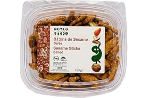 NUTLY Salted Sesame Sticks 150 – Crunchy Roasted Snack, Savory & Nutty Flavor, Perfect for Parties & Trail Mix, Kosher // NUT