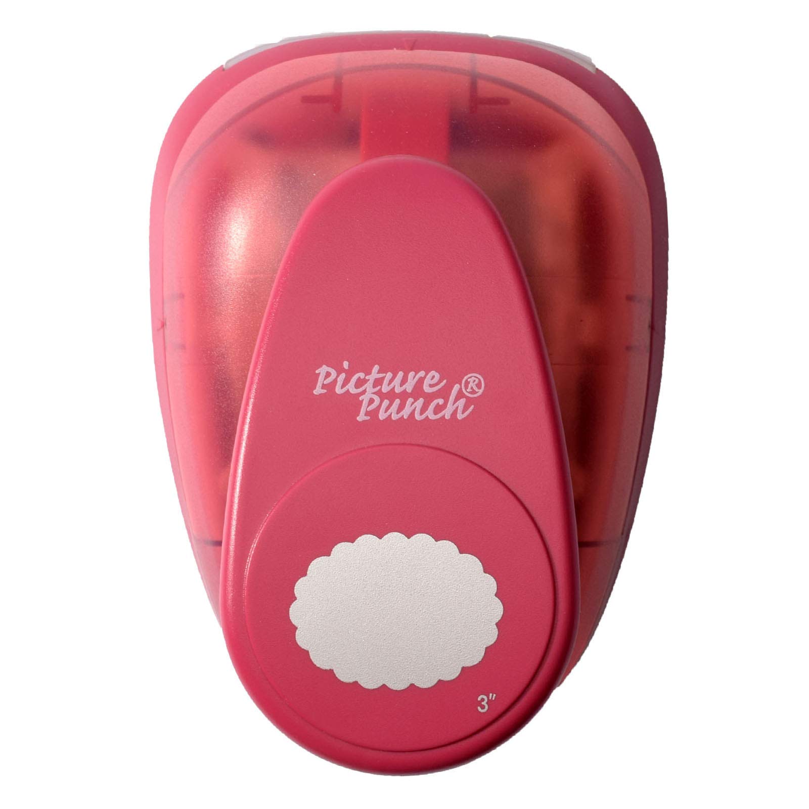 Vaessen Creative Craft Paper Punch - Scalloped Oval - 5,6 x 7,6 cm - Circle Cutter for Crafting and Card Making