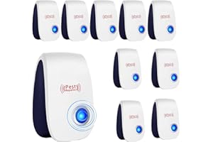 WYEWYE Ultrasonic Pest Repeller Plug in 10 Pack, Electronic Mouse Repellent Devices, Get Rid of Mosquito, Mice, Cockroach Spider Bed Bug, Indoor Pest Control for Home,Warehouse,Office,Kitchen,Hotel