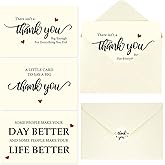 GRADESIN 24 Pack Thank You Cards Bulk with Envelopes & Stickers, 4×6 Inches Day Better Appreciation Cards Notes for Teacher,Coworker, 3 Designs