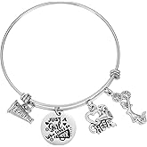 HUTIMY Cheerleader Bracelet for teenager Gifts Young Senior Little Teen Cheer Team Present Cheerleading Charm Bracelet