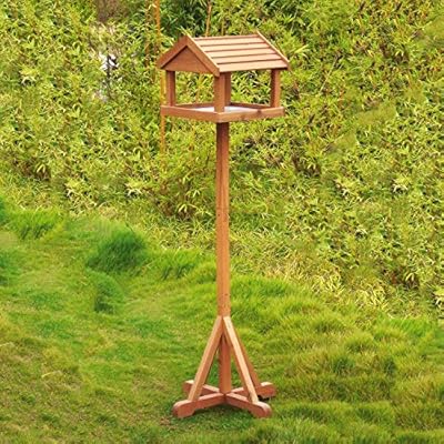 Parkland Traditional Deluxe Wooden Bird Table Garden Birds Feeder