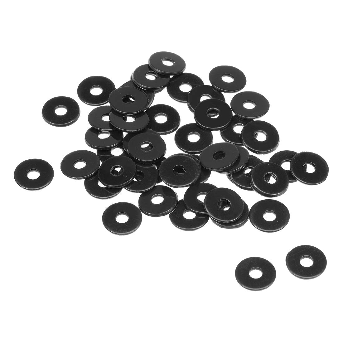 sourcing map Nylon Flat Washers 10mm OD 3mm ID 1mm Thickness for Faucet Pipe Water Hose, Pack of 50