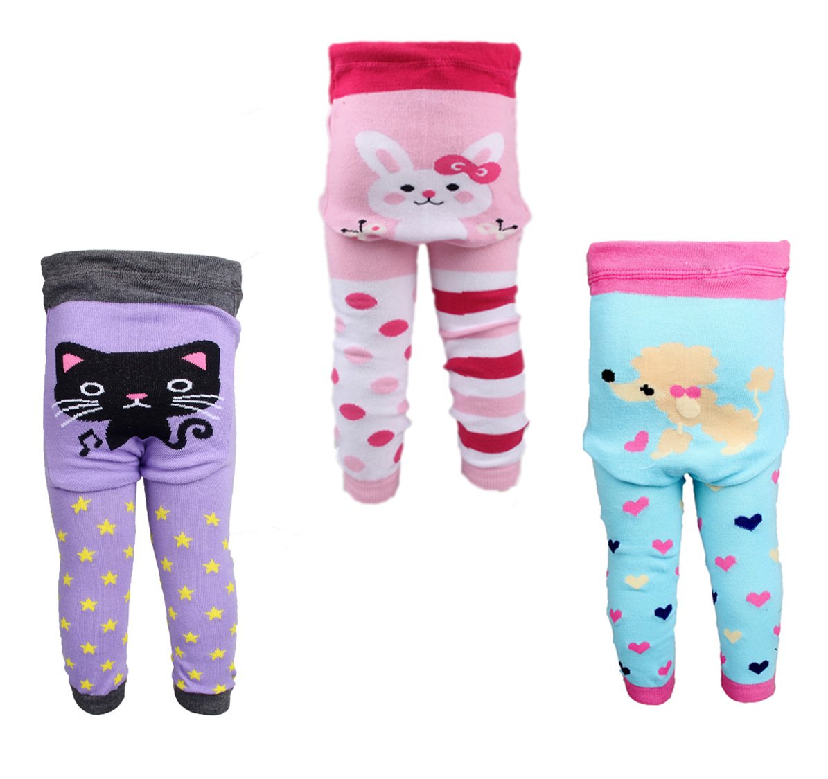 [Backbuy] 3 Pants 024 Months Baby Girls Toddler Leggings trousers