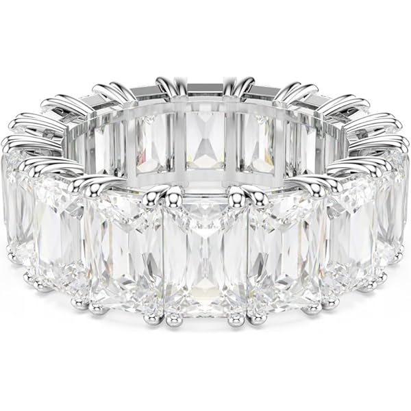 Amazon.com: Swarovski Matrix Vittore ring, Pear cut, clear