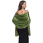 Fttyeiby Shawls and Wraps for Evening Dresses Satin Shawl Wraps for Women Wedding Formal Shawl