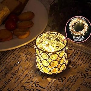 Grando Hanging Crystal Light Cylinder Shape with LED Light for Home Decoration, Christmas, New Year, Wedding, House…