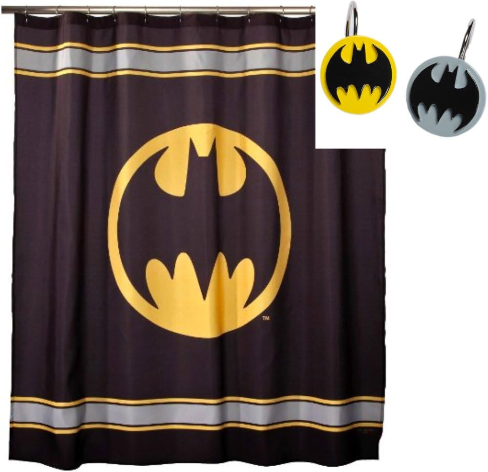 Amazon Com Wb Batman Fabric Shower Curtain 70 X 72 Inches With