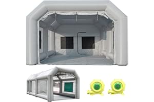 Sewinfla Professional Inflatable Paint Booth 20x13x8.5Ft with 2 Blowers (480W+750W) & Air Filter System Portable Paint Booth Tent Garage Inflatable Spray Booth Painting for Parts,Motorcycles