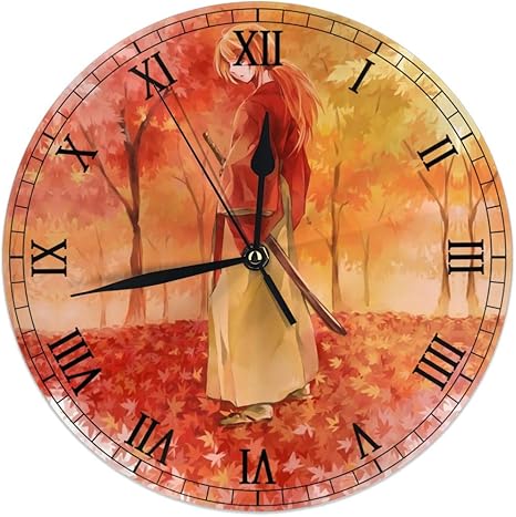 Amazon るろうに剣心 Rurouni Kenshin 掛け時計 壁時計 壁掛け時計 かけ時計 静音 音無し シンプル デザイン おしゃれ 連続秒針 電池式 部屋装飾 インテリア 丸形 時計 直径約25cm 置き時計 掛け時計 オンライン通販