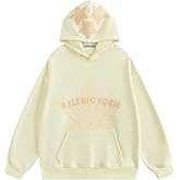 Aelfric Eden Womens Oversized Hoodies Beading Star Graphic Hoodie Pullover Unisex Y2K Hooded Sweatshirt