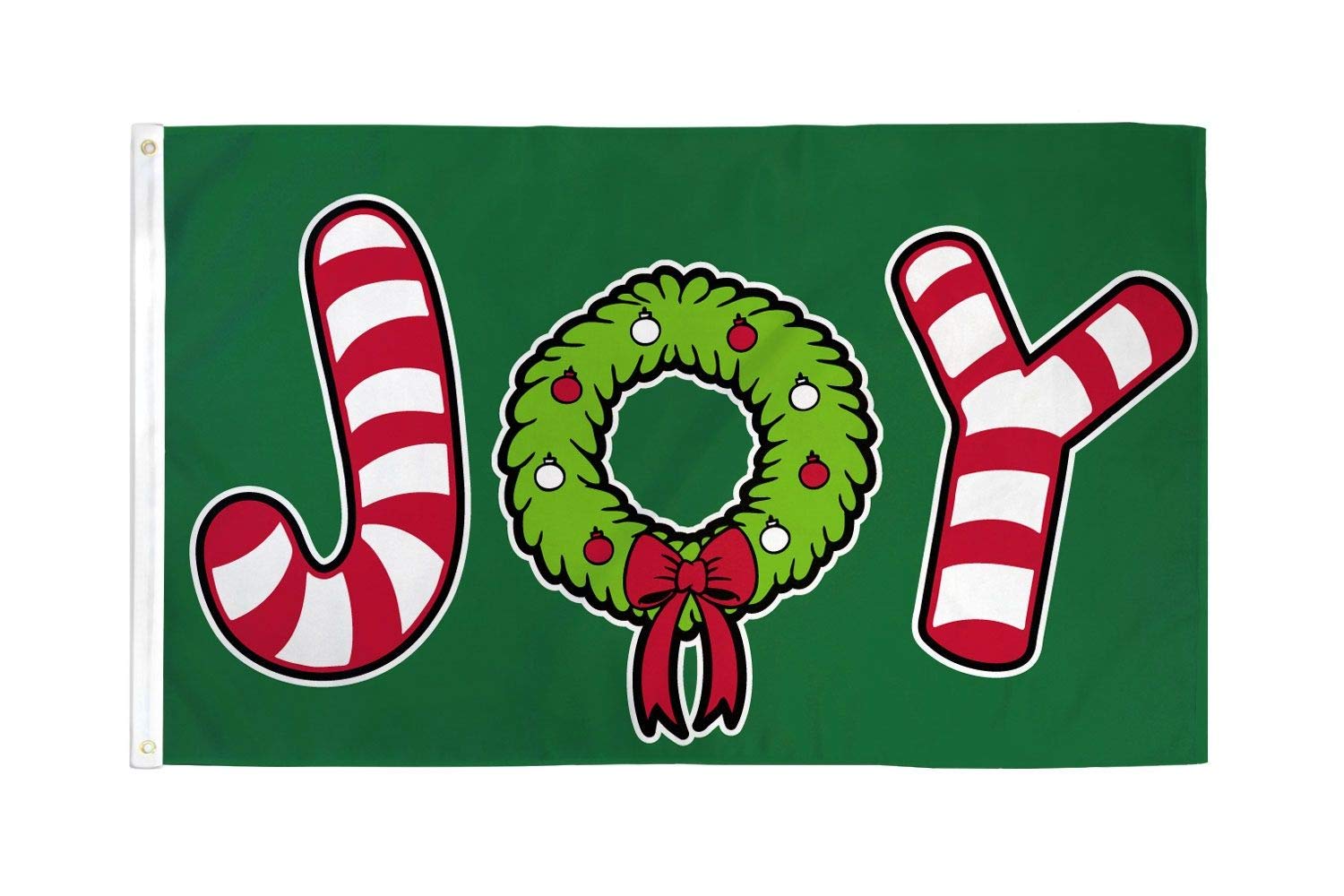 AZ FLAG - Joy Candy Cane Flag - 3x5 Ft - 100D Polyester Merry Christmas Banner with Two Metal Grommets - Fade Resistant - Vivid Colors - 3' x 5' Feet - 150x90 Cm