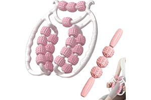 2Pcs Leg Roller, Leg Clamp Roll_er, 360 Degree 20 Wheels Massage Roller for Legs - Non Slip, Cellulite Massager, Body Sculpti