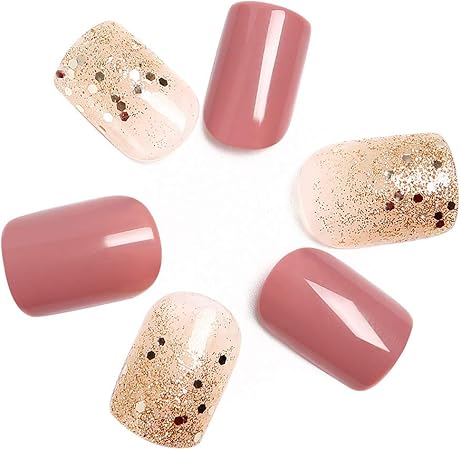 Amazon ネイルチップ 12サイズ 夏の 優雅 ピンク 無地 結婚式 パーティー などに ネイルアート 24枚セット Liarty ネイルデザイン ネイルチップ 通販