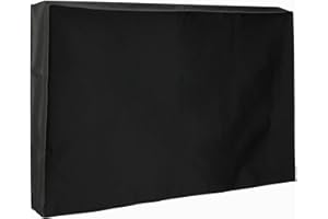 鶹 Basics Waterproof Outdoor TV Cover 132.1cm-139.7cm, for Flat-Screen TVs, Fits up to 131.3cm L x 78.7cm H, Black