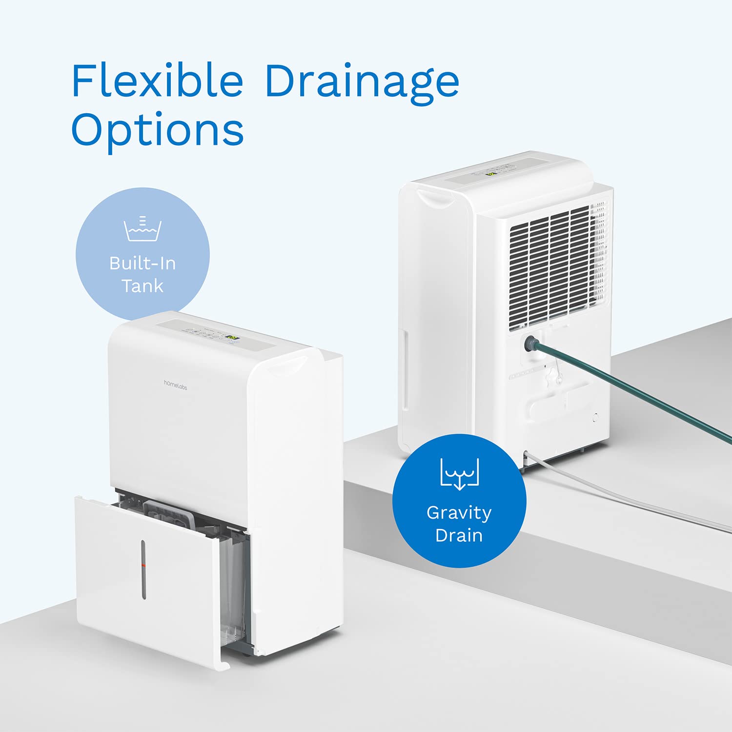 hOmeLabs 3000 Sq. ft. Energy Star Dehumidifier - Ideal for Medium to Large Rooms, Bedrooms and Home Basements - Powerful Moisture Removal and Humidity Control - 35 Pint
