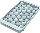 WIBIMEN Ice Cube Tray with Lid - Round Ice Tray for