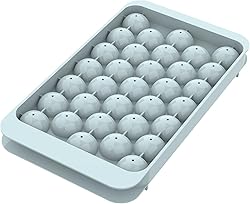 WIBIMEN Ice Cube Tray with Lid - Round Ice Tray for