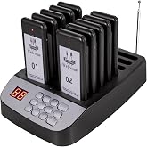 YYCALLING Restaurant Pager,Pagers for Restaurants 10 Guest Pagers | Buzzers Social Distancing, 98 Chanels with Vibration, Flashing and Buzzer for Food Truck, Restaurant, Food Court