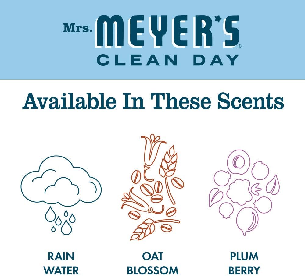 Mrs. Meyer's Clean Day Liquid Hand Soap, Cruelty Free and Biodegradable Formula, Rain Water Scent, 12.5 Oz- Pack of 3: Health & Personal Care
