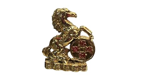 Ryme Vastu Feng Shui Galloping Horse Statue for Career/Good Luck/Wealth / Home Decor - Polyresin