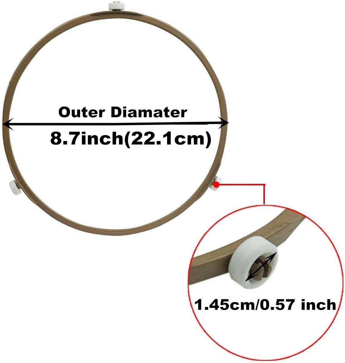 Microwave Roller Ring Plate Tray Rotating Support ,Microwave Turntable Ring for Glass Plate Tray(Outer Dia Plate8. 7 Inch,2Pcs): Kitchen & Dining