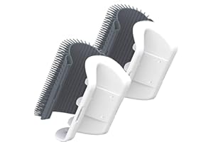 WWVVPET 3.0 Softer Cat Self Groomer with Catnip, Dog Cat Corner Groomer,Wall Corner Scratcher Comb,Grooming Massage Brush, Perfect Scratch Massager Tool for Long & Short Fur Kitten/Puppy (2 Pack)