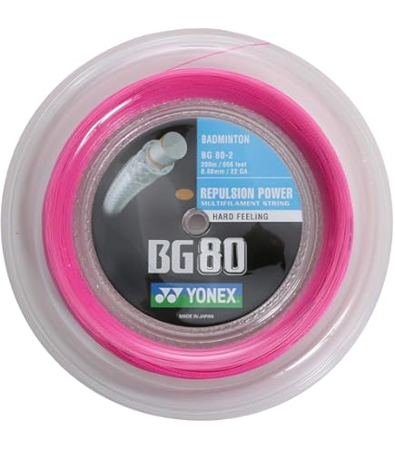 YONEX BG80 200mロール イエロー Amazon.com : Yonex BG80 Badminton String - 200m Reel, Color