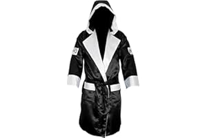 CLETO REYES Satin Boxing Robe with Hood for Men and Women, Adult Unisex Competition Uniform Apparel Clothes