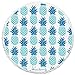 Bonita Beach Collection Round 'Roundie' Beach Towel Thick Terry Cotton with Fringe Tassels - Various Designs & Colors (The Maui (Blue Pineapple))