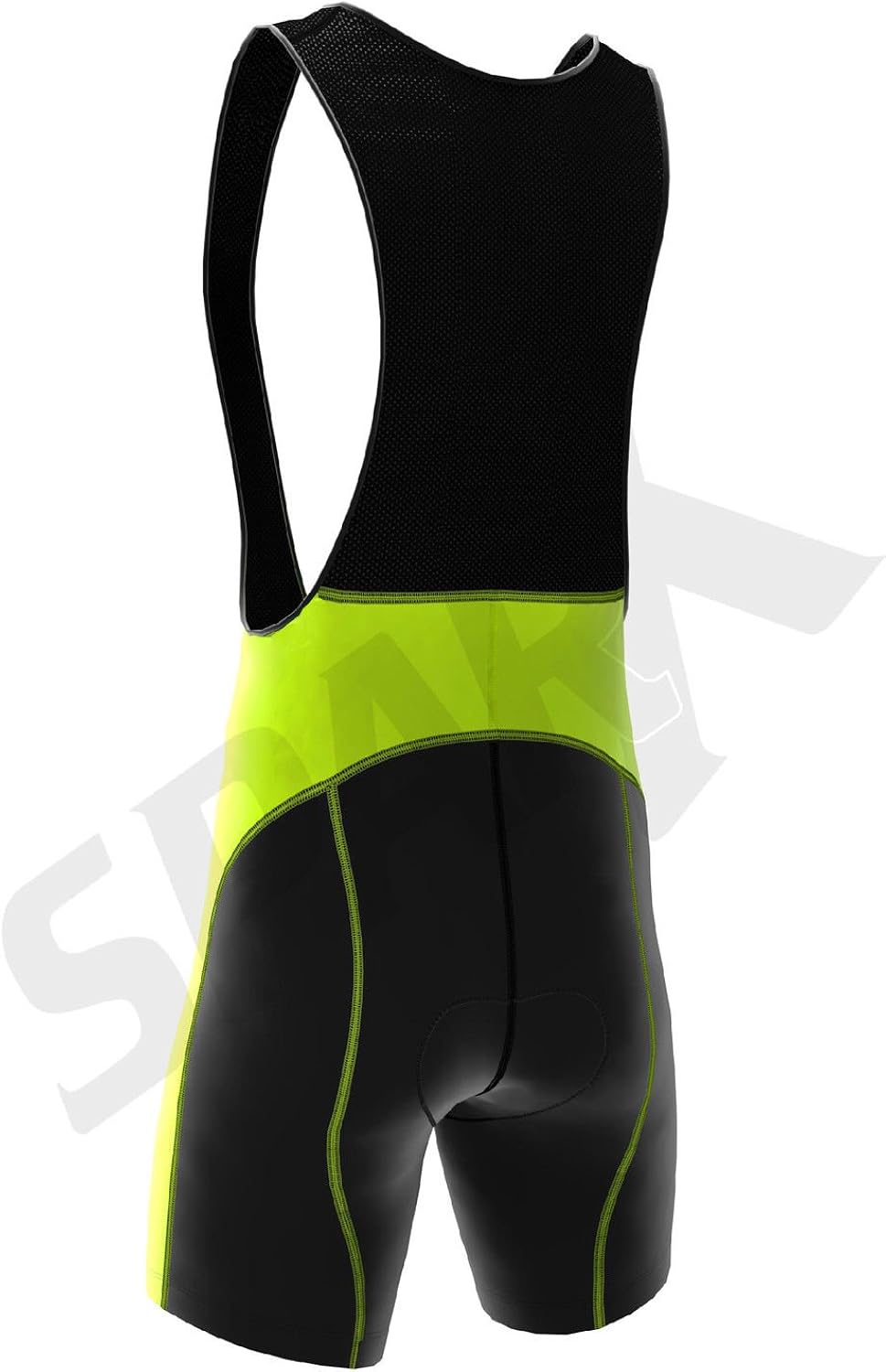 Sparx Cycling Bib Shorts Bicycle Clothing Bike Racing Bib Short Padded Pant (Small, Black/Neon Green): Clothing