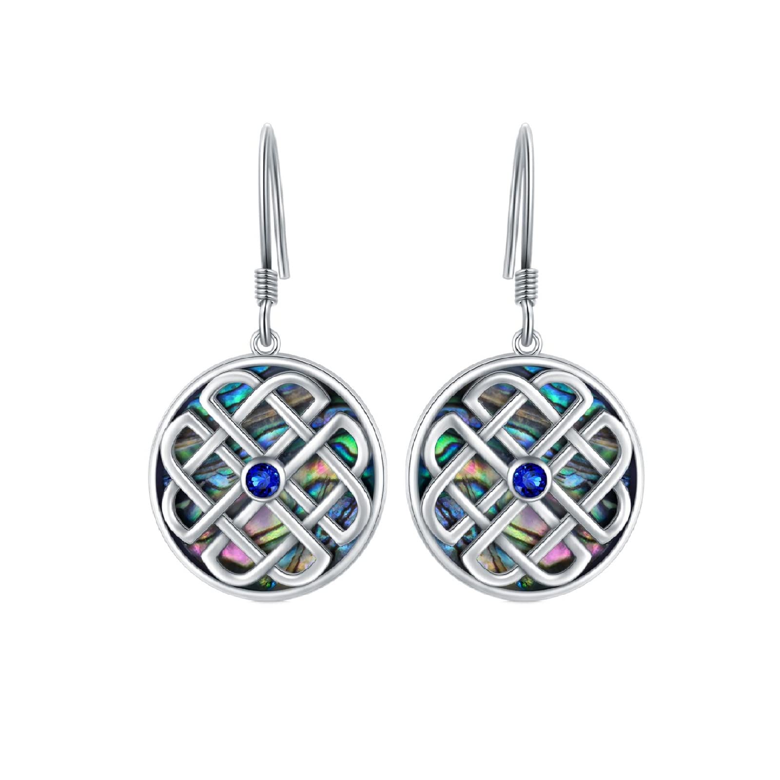 Sterling Silver Celtic Knot Dangle Drop Earrings, Birthday Jewellery Gifts for Women Her