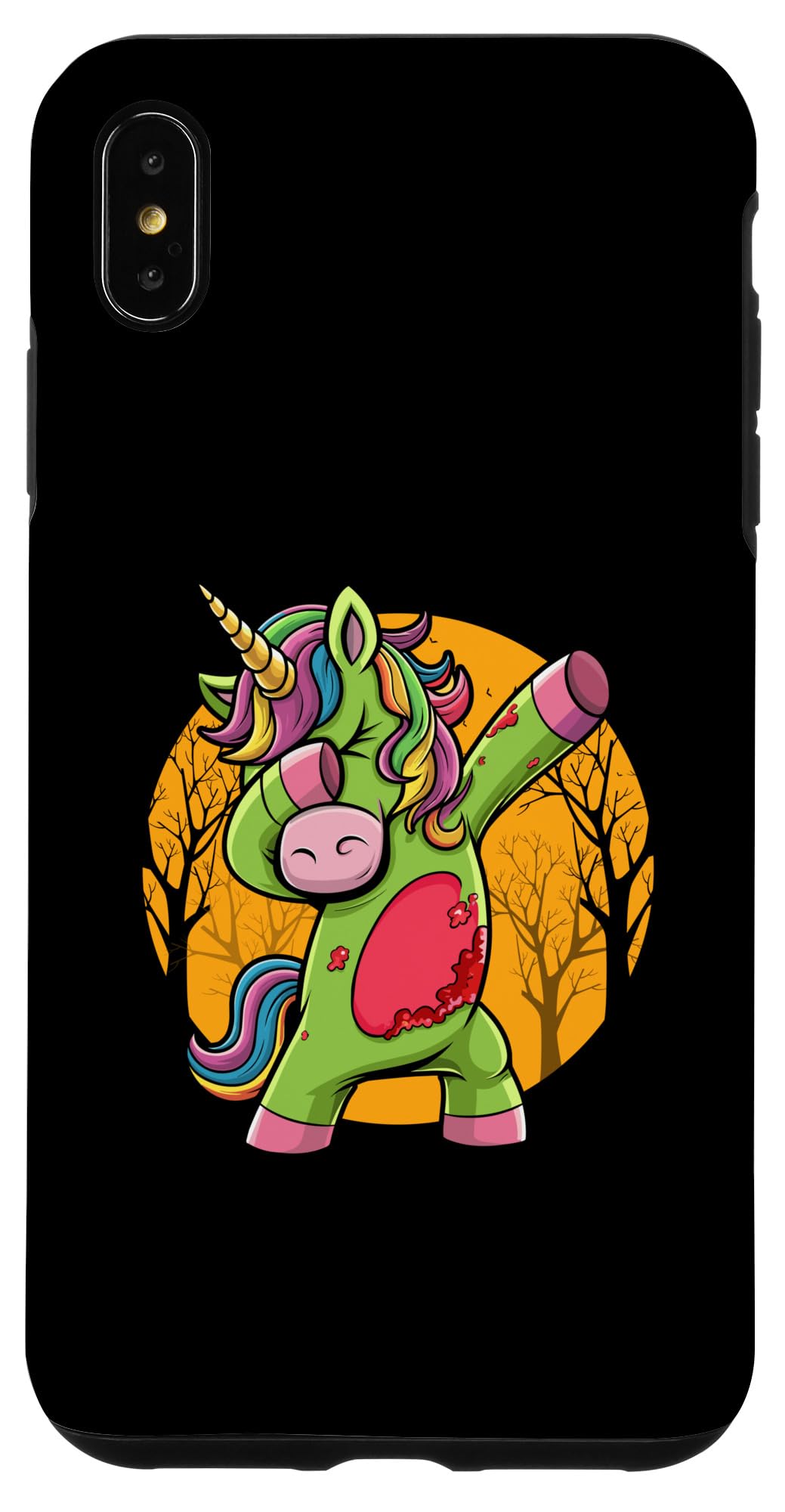 iPhone XS Max Zombie Unicorn Dab Dance Halloween Women Girls Case