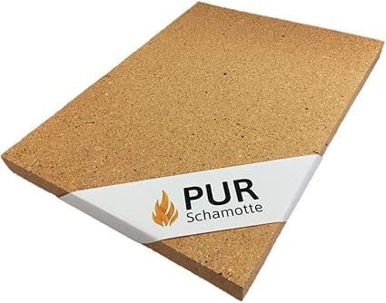 PUR Schamotte Schamottplatte 300 x 200 x 25 mm 1 Platte für Kamin Ofen Grill I Schamottstein ...