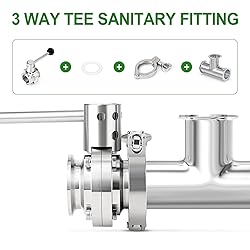 TAISHER 1PCS 304 Stainless Steel 2" Tube OD 3 Way