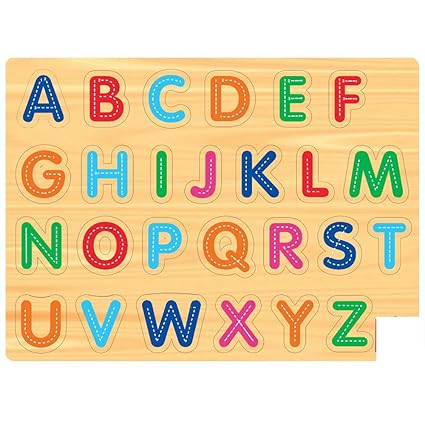 Krireen Wooden Puzzle Alphabets, Multicolour