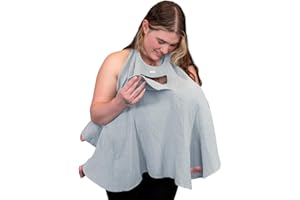 Lookee Looky Muslin Nursing Cover for Baby Breastfeeding –Peekaboo Window -100% Breathable Cotton Privacy Nursing Shawl